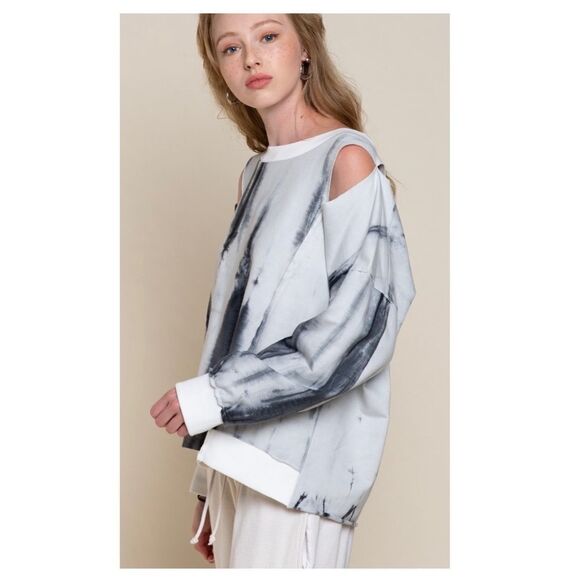 pol Cold Shoulder Tie Dye Top - Picture 2 of 12